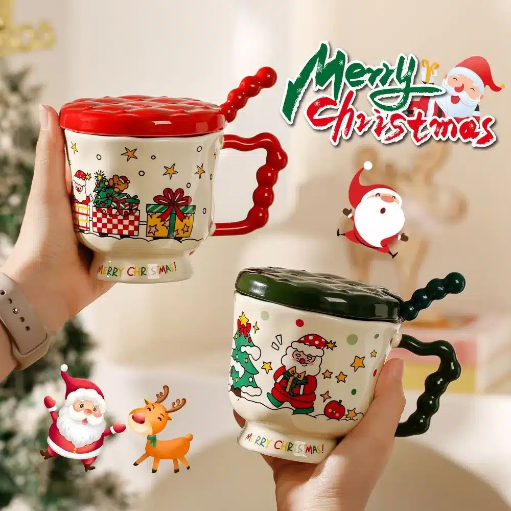 Tasses de noël mignonnes à pieds hauts – Image 3